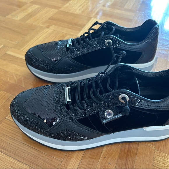 Intervalle Black Sequin Sneakers - Size 8 (Gently Used) - Picture 3 of 4